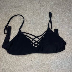 Hollister Black Criss Cross Bikini Top